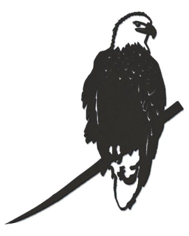 Oiseau sur pique aigle en acier corten