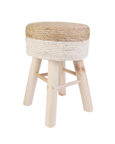 Tabouret beige pin 29x43,5x29cm