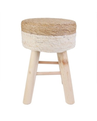 Tabouret beige pin 29x43,5x29cm