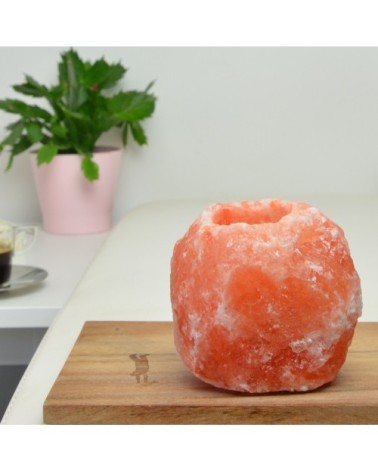 Bougeoir en cristal de sel Himalaya rock 1kg