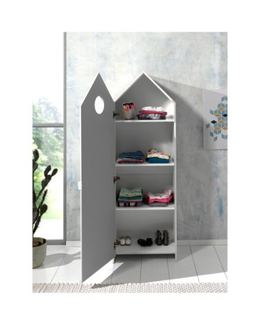 Armoire 1 porte blanc