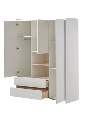 Armoire 3 portes blanc