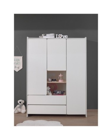 Armoire 3 portes blanc