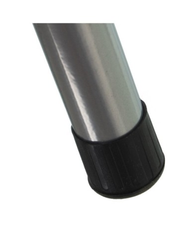 Chaise d'appoint pliable en métal chromé et similicuir gris 44x46x78