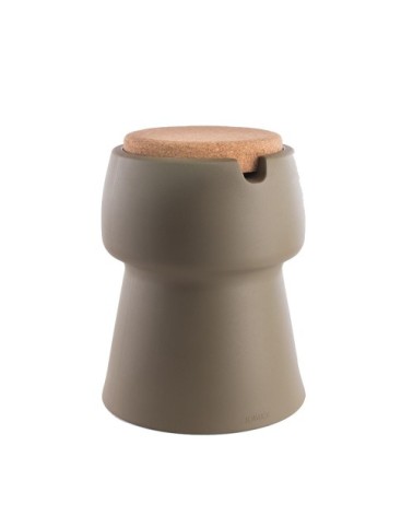 Tabouret champ liège polyéthylène taupe