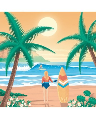 Affiche Hawaii Waikiki  21x29,7 cm