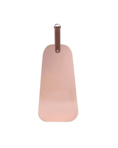 Miroir cuivre rose avec anse trapèze