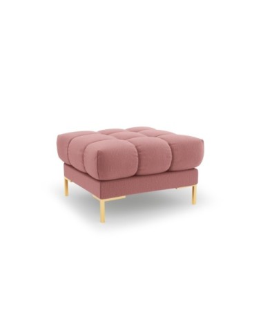 Pouf 1 place en tissu structurel rose