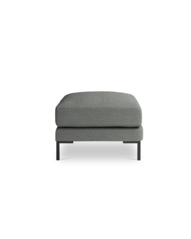 Pouf en tissu structuré gris