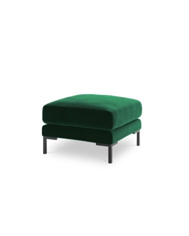 Pouf en velours vert bouteille