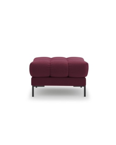 Pouf 1 place en tissu structurel rouge foncé