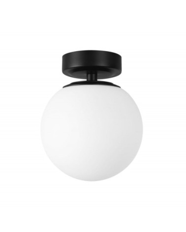 Plafonnier Salle de Bain Acier Noir 15x15x20 CM