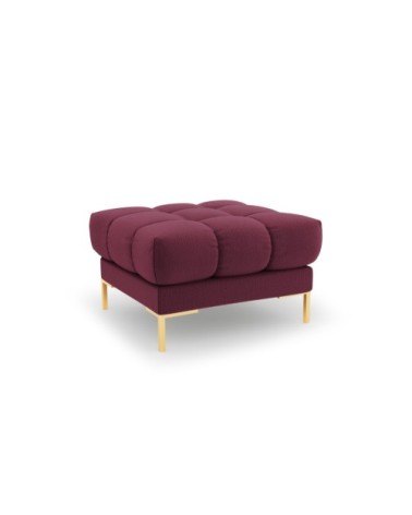 Pouf 1 place en tissu structurel rouge foncé