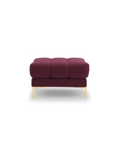 Pouf 1 place en tissu structurel rouge foncé