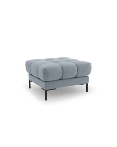 Pouf 1 place en tissu structurel bleu clair