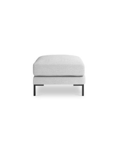 Pouf en tissu structuré argent