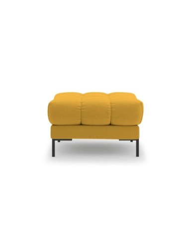 Pouf 1 place en tissu structurel jaune