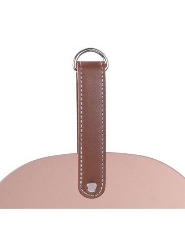 Miroir cuivre rose avec anse trapèze