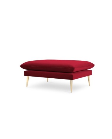 Pouf en velours rouge