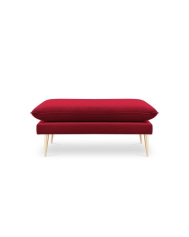 Pouf en velours rouge