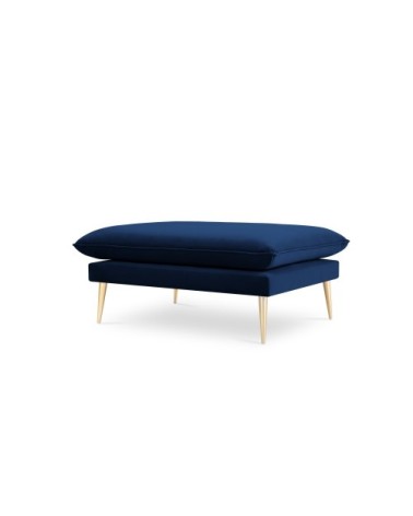 Pouf en velours bleu roi