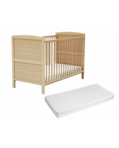 Lit bébé évolutif en bois avec matelas en bois hêtre verni