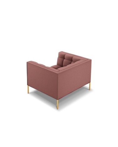 Fauteuil tissu structuré rose 1 place