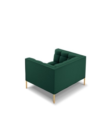 Fauteuil tissu structuré vert 1 place