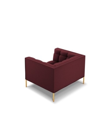 Fauteuil tissu structuré rouge foncé 1 place