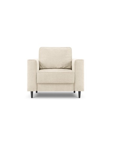 Fauteuil 1 place en tissu structuré beige