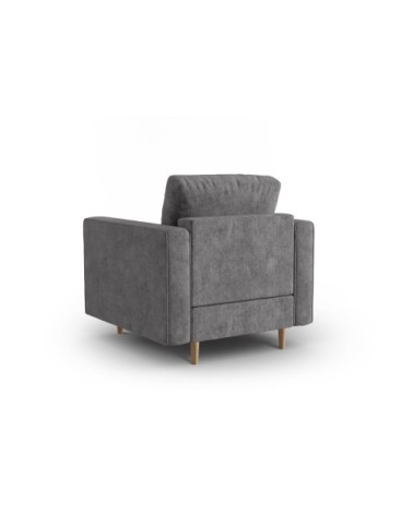 Fauteuil 1 place en tissu structuré gris