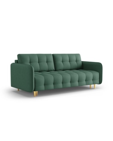 Canapé 3 places en tissu structuré vert