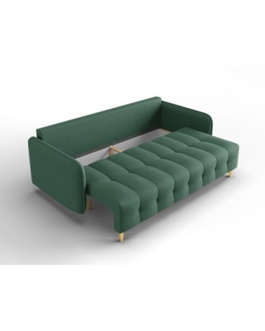 Canapé 3 places en tissu structuré vert