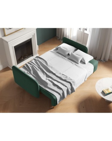 Canapé 3 places en tissu structuré vert