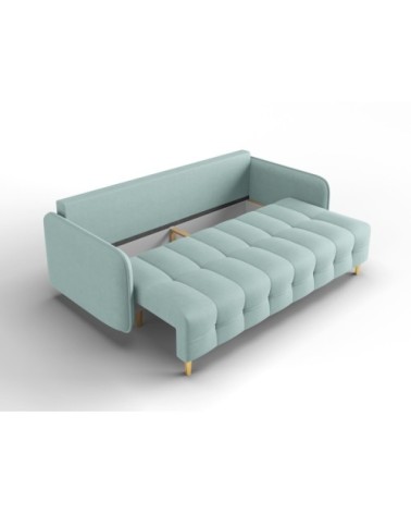 Canapé 3 places en tissu structuré menthe