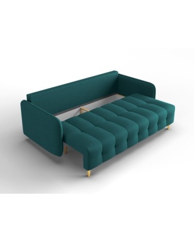 Canapé 3 places en tissu structuré bleu