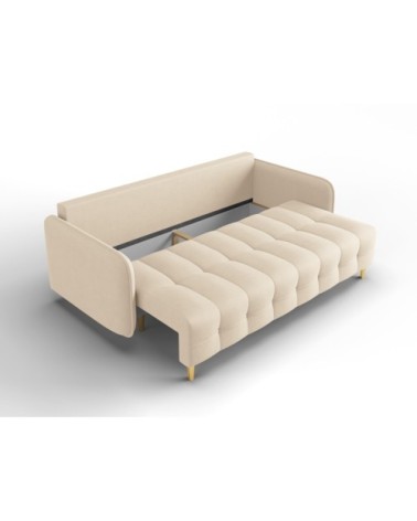 Canapé 3 places en tissu structuré beige