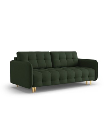 Canapé 3 places en tissu structuré vert foncé