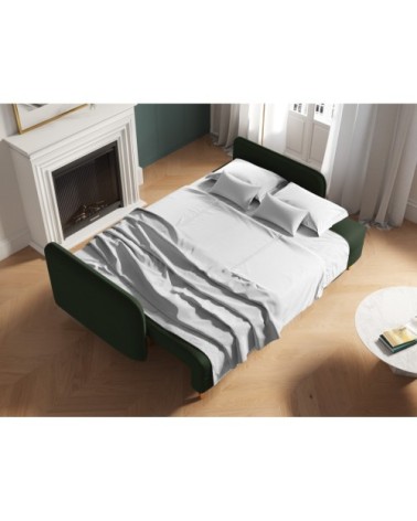 Canapé 3 places en tissu structuré vert foncé