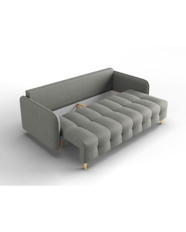 Canapé 3 places en tissu structuré gris clair