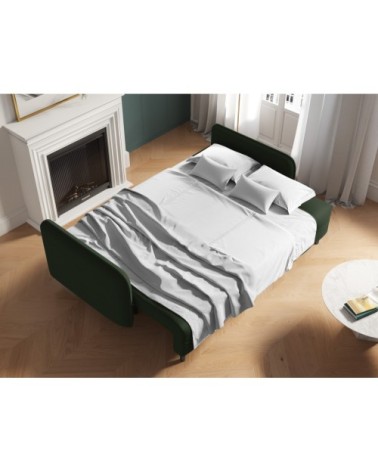 Canapé 3 places en tissu structuré vert foncé