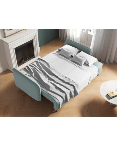 Canapé 3 places en tissu structuré menthe