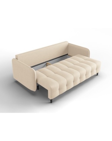 Canapé 3 places en tissu structuré beige