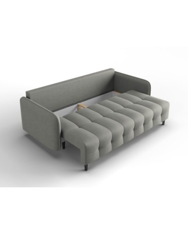 Canapé 3 places en tissu structuré gris clair