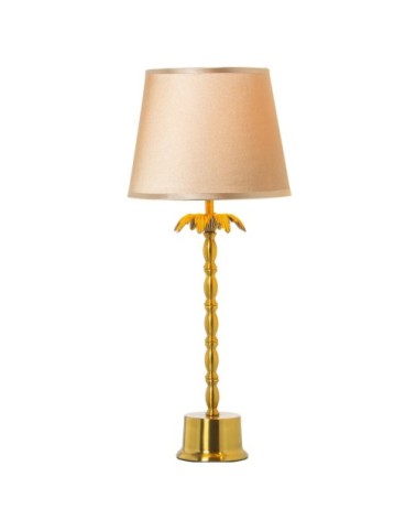 Lampe à poser décorative palmier en métal doré H57cm