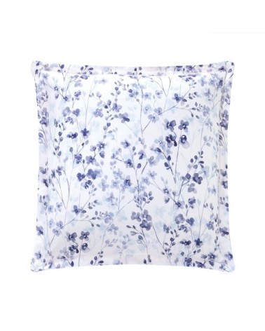Taie d'oreiller satin bleu foncé 65x65 cm