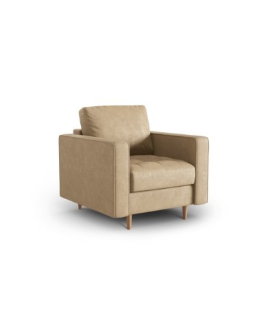 Fauteuil 1 place en imitation cuir le sable