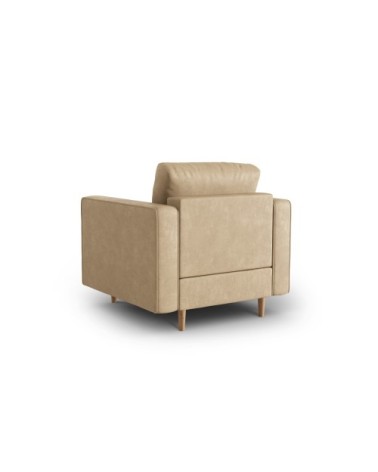 Fauteuil 1 place en imitation cuir le sable