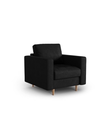 Fauteuil 1 place en imitation cuir noir