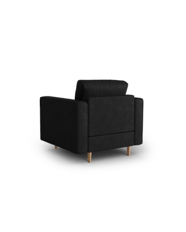 Fauteuil 1 place en imitation cuir noir